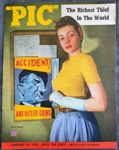Pic Magazine February 16 1943 WWII Ruth Woods Bob Hope Jane Russell - Picture 1 of 6