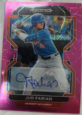 NM-MT Jud Fabian 2022 Panini Prizm Draft Picks Pink Velocity #PDP67 Autographed