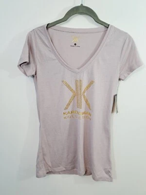 Colección Kardashian ¡Nueva! Camiseta ajustada dorada lavanda para mujer talla XS Foto 1 de 4