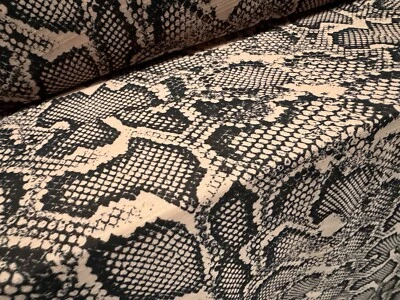 Tela de vestir tejida ligera de gasa, por metro - Estampado de piel de serpiente - Rosa oscuro Foto 1 de 4