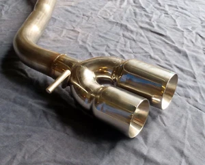 BMW 330D E90/E91/E92/E93 Rear Silencer Delete Pipe - Twin 3" Tailpipe B - Picture 1 of 6