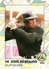 1995 West Michigan Whitecaps Team Issue #14 Jose Soriano Baseball Card EX-NM