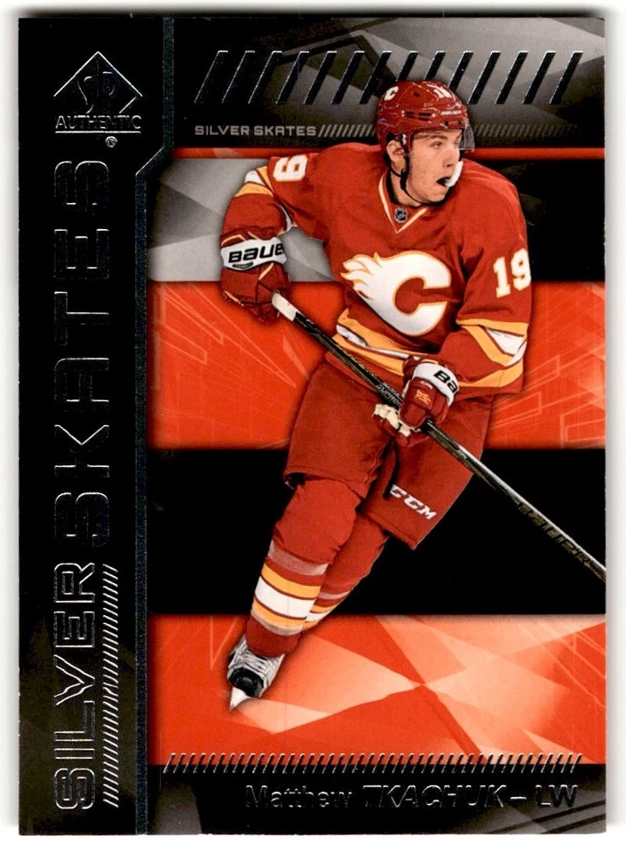 2016-17 SP Authentic Silver Skates Matthew Tkachuk Rookie #SS-MT Calgary Flames - Image 1 of 2