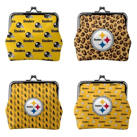 Pittsburgh Steelers Fans Mini Coin Purse Change Purse Coin Bag Women's Wallet Cover
