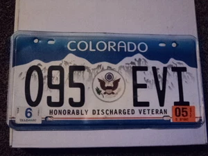 2005 Colorado Militär ehrenvoll entladenes Nummernschild 095 EVT CO Juni - Bild 1 von 1