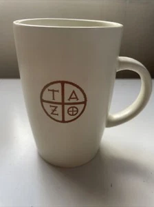 Tazza da caffè Starbucks originale alta logo Tazo 11,8 oz crema ceramica tazza da tè 2012 - Foto 1 di 6
