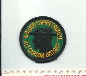 DL SCOUT BSA KIT CARSON DISTRICT GOLDEN EMPIRE COUNCIL AUFNÄHER KALIFORNIEN KLEIN CA - Bild 1 von 1