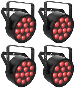 (4) Chauvet DJ SlimPAR T12 ILS RGB LED D-Fi USB DMX Par Stage/Party Wash Lights - Picture 1 of 8