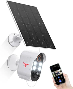 Cámara De Seguridad Solar HD Wifi Inalambrica Con Visión Nocturna Para Exterior - Imagen 1 de 12