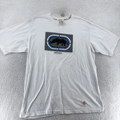 Camisa Ecko Unltd Para Hombres 2XL Blanca Rinoceronte Gráfico Hip Hop Ropa de Calle Camiseta Clásica Foto 1 de 4