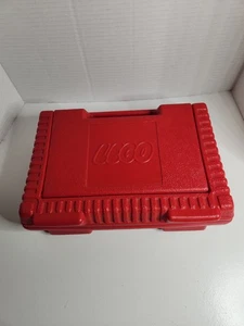 Lego Vintage 1984 rote Kunststoff Tragetasche Aufbewahrungskoffer, Made in USA - Bild 1 von 7