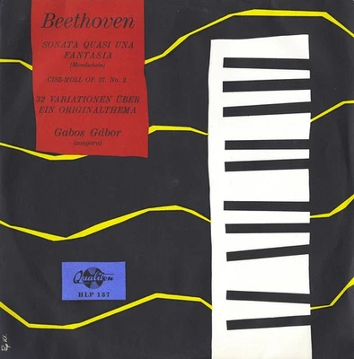 BEETHOVEN Piano Sonata Op.272 32 Variations GABOR GABOS Hungaroton HLP-157 10" Foto 1 de 3