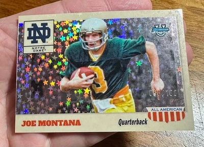 2025 Bowman Chrome U Joe Montana Topps 1955 RC Retro Refractor Star #d 50/100 SP - Image 1 of 3