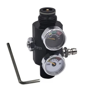 Adjustable Compressed Air Regulator Dual Gauge Pneumatic Air Valve Input 4500... - Picture 1 of 9