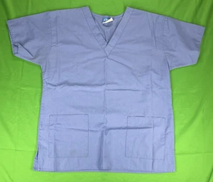 Medium Blue Crest Scrub Top - Picture 1 of 7