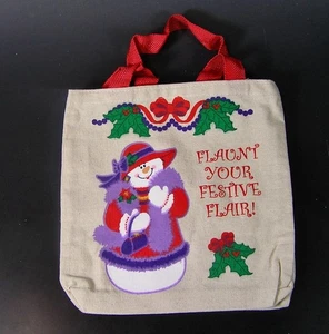 Red Hat Society Christmas Holiday Edition Small Tote Bag , NEW - Picture 1 of 2