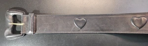 Cinturón Neiman Marcus Mujer Cuero Genuino Hecho en Italia Talla M Negro Corazones Ancho - Imagen 1 de 7