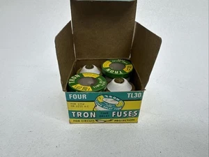 Box of 4 Tron Electrical Time Delay Fuses TL 30 -New in Box - Picture 1 of 4