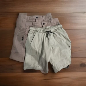 Boys Khaki Casual Cargo Shorts Pack with Drawstring and Pocket Details; Size:6 - Picture 1 of 5