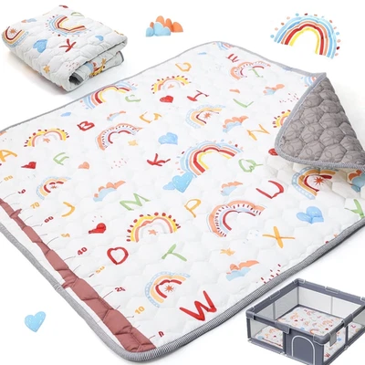 Baby Play Mat, 50" X 50" Thick Crawling Mat for Playpen, Soft Non-Slip Floor Sur - Image 1 of 4