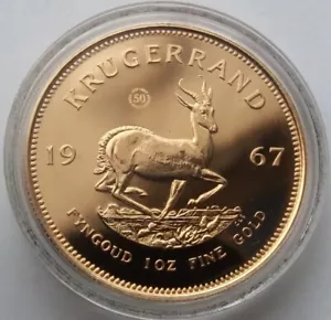 1967 Krugerrand 1 oz Gold Restrike SOUTH AFRICAN MINT - Picture 1 of 11
