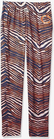 Zubaz Chicago Bears NFL Men's Zebra Left Hip Logo Lounge Pant Cover