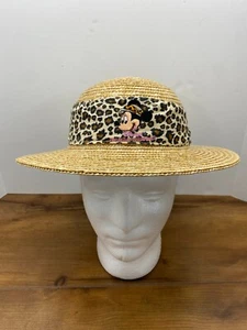 Walt Disney World Kids Minnie Mouse Animal Kingdom Straw Sun Hat NWT - Picture 1 of 11