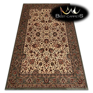 Tappeti esclusivi LANA NATURALE ORIENTALE KASHQAI ornamento beige verde MIGLIORE QUALITÀ - Foto 1 di 10