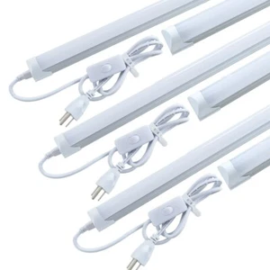 6 Pack T8 LED Shop Light 4FT 24W 6000K Daylight White Linkable LED Integrated - Picture 1 of 8