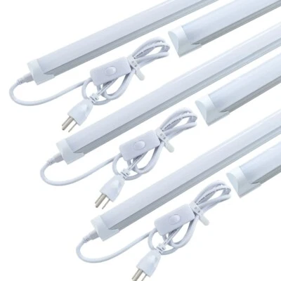 6 Pack T8 LED Shop Light 4FT 24W 6000K Daylight White Linkable LED Integrated - Image 1 of 4