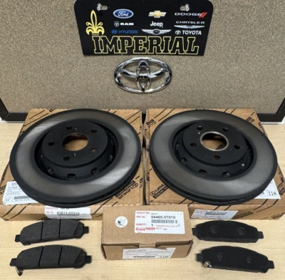 2009-2015 TOYOTA VENZA FRONT BRAKE KIT OEM ROTORS & BRAKE PAD KIT NEW (no shims) - Image 1 of 4