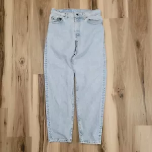 VTG Levis Jeans Mens 30x30(29) Blue 550 Relaxed Tapered USA 90s Light Wash - Picture 1 of 13