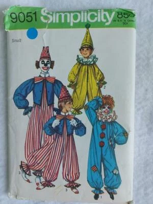 Simplicity 8944 Adult Teen Clown Costume Patterns Size Small 1970 - Image 1 of 2