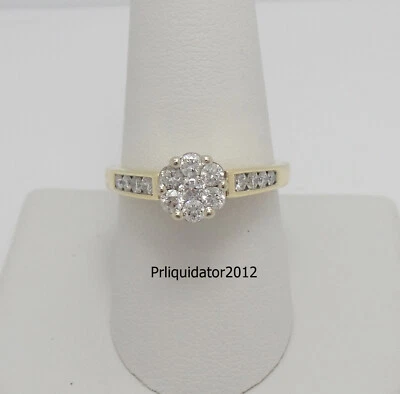 3/4CT Natural Diamond Anniversary Engagement Wedding Bridal Ring 10K Yellow Gold - Image 1 of 4