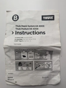 Thule Rapid System Kit 4009 fits HYUNDAI ix35, 5-dr SUV, 10-15, KIA Sportage, 5- - Picture 1 of 2