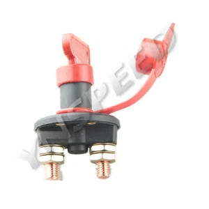 Car Battery Cut Off Disconnect Master Kill Switch Marine RV + Removable Key - Picture 1 of 7