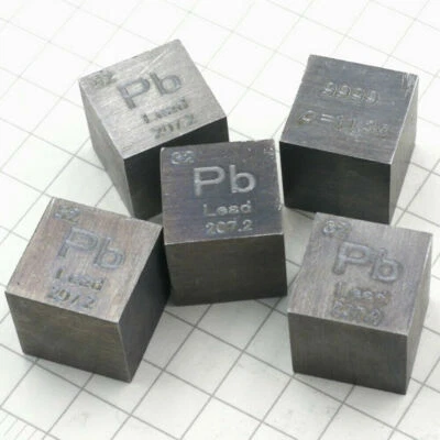 MARKENLOS 99.99% 11.3g Hohe Reinheit Blei Pb Cube Geschnitzte Element Periodensystem 10mm