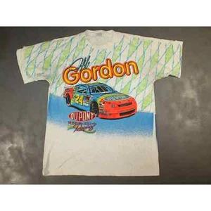 Vintage Jeff Gordon Dupont All Over Print AOP 1995 NASCAR T-Shirt Large - Bild 1 von 6