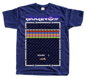 Arkanoid ROUND 1 NES game T SHIRT NAVY ALL SIZES S-5XL