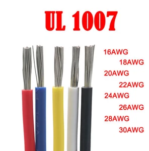 Stranded UL1007 Cable 16~30AWG PVC Insulation Electric Equipment Wire Many Color - Picture 1 of 6