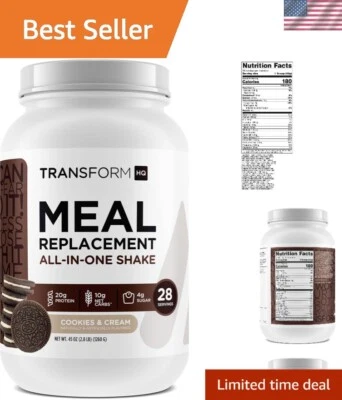 Batido de reemplazo de comidas y galletas sin transgénicos 28 porciones - Deliciosa nutrición Foto 1 de 4