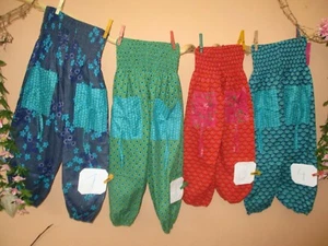 Kinder Hose Pumphose Hippie Stoff Mädchen Jungen bunt 8 J. 134 140 Hand Sommer - Bild 1 von 7