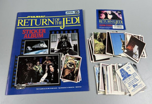 1983 Topps Return of the Jedi Album Stickers Complete Set #1-180 w/Sticker Album