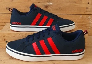Adidas VS Pace Low Synthetic Trainers UK7/US7.5/EU40.5 B74317 Navy/Red - Foto 1 di 12