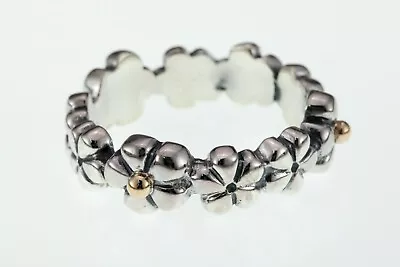 Anello Pandora Ale In Argento Sterling Con Accenti Dorati Misura 6.25 - Immagine 1 di 4