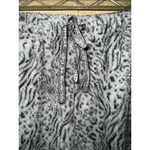 Pantalones Muk Luks para mujer 3X salón cómodo sueño jogger gris leopardo de la nieve peludos - Imagen 1 de 11
