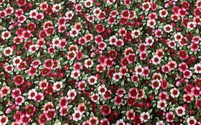 FABRI-QUILT - ZEN 系列 #9210 多色花卉 -- 1 5/8 码 — 第 1/3 张图片