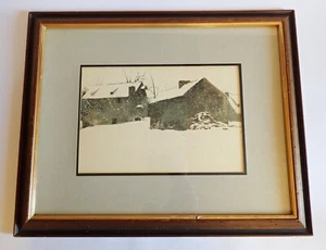 Vintage 1960s ANDREW WYETH - BRINTON'S MILL FRAMED PRINT Turner Wall Accessory - Picture 1 of 12