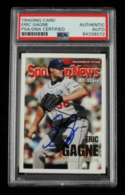 Eric Gagne Signed 2005 Topps #728 AS Card Auto PSA - Image 1 of 2