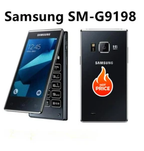 Original Samsung SM-G9198 16GB UNLOCKED 4G LTE Dual SIM 16MP Flip Smartphone US - Afbeelding 1 van 13